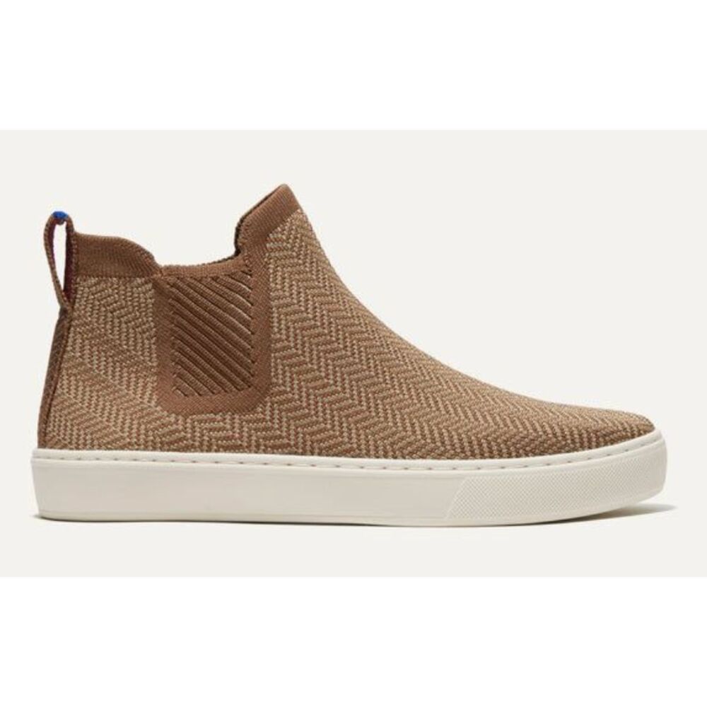 Rothy’s Chelsea Sneaker Fawn Herringbone Brown Women’s Size 9.5